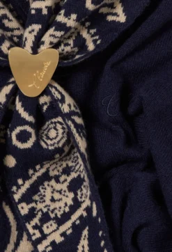 Pull maille bijou cœur doré