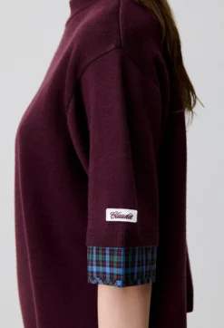 Pull maille col cheminé