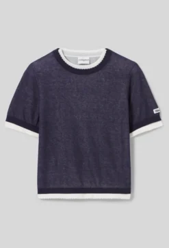 Pull maille contrastante