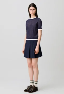 Pull maille contrastante