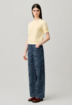 Pull maille contrastante