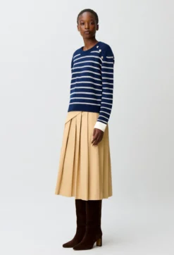 Pull marinière laine