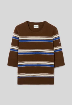 Pull rayé col rond