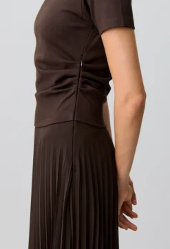 Robe bi-matière plissée