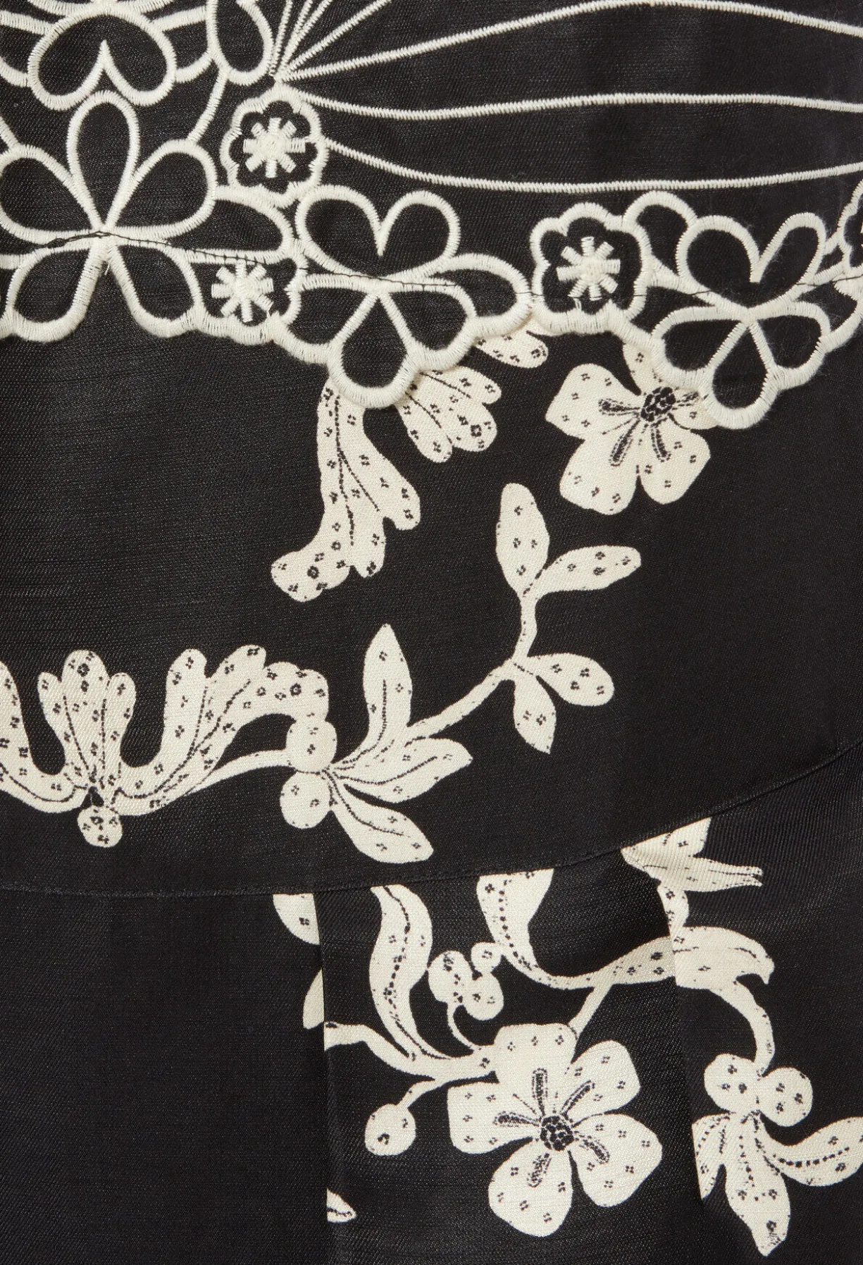 Robe bretelles broderies florales