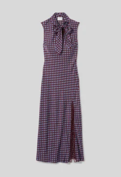 Robe fluide longue dentelle