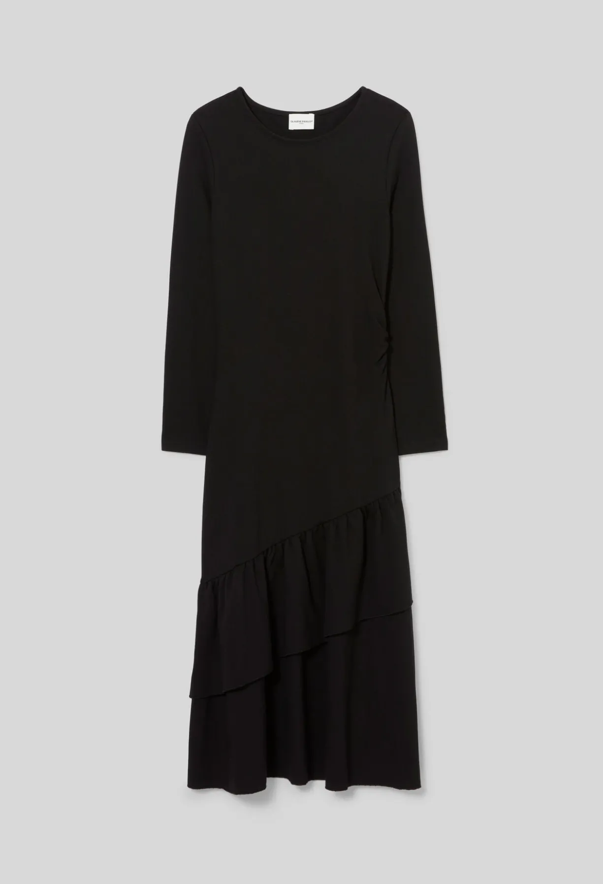 Robe moulante jersey volants