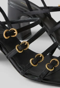 Sandales à talon satin
