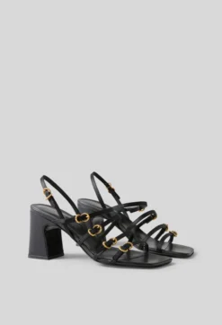 Sandales à talon satin