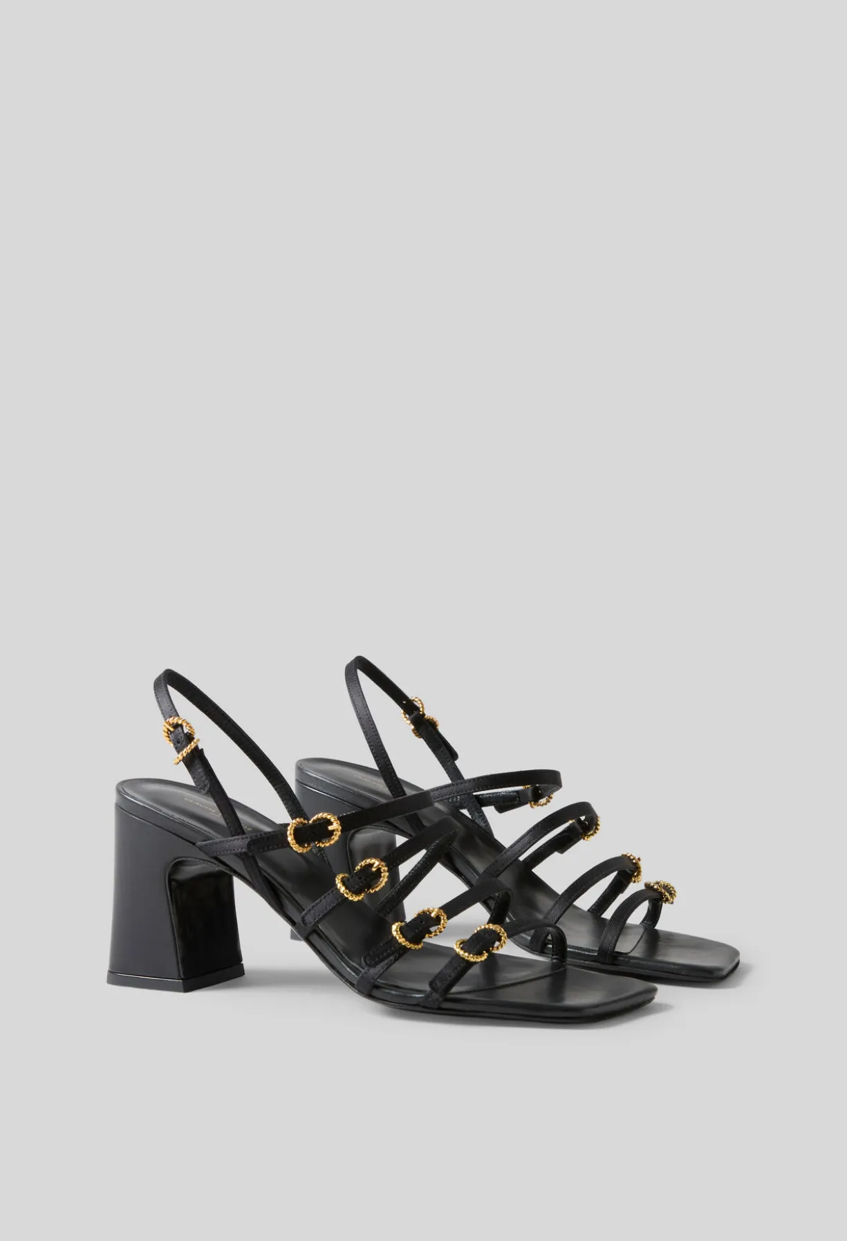 Sandales à talon satin
