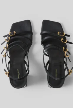 Sandales à talon satin