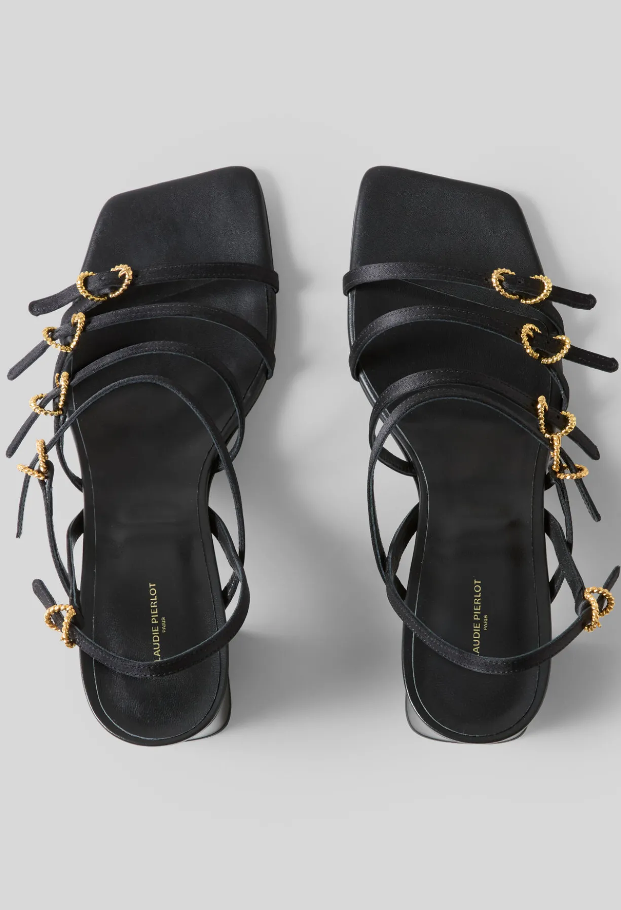 Sandales à talon satin