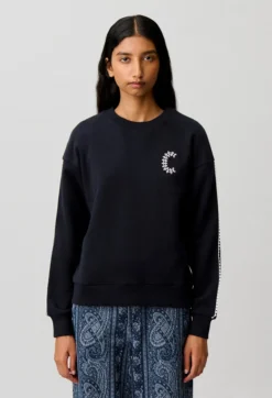 Sweatshirt coton organique broderie C