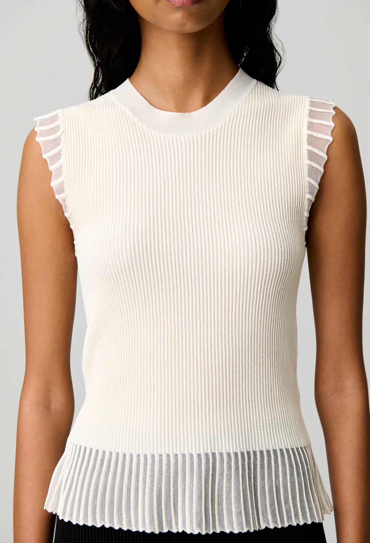 Top maille col montant