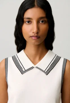 Top maille rayé