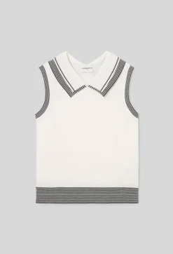 Top maille rayé