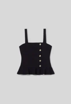 Top maille volant