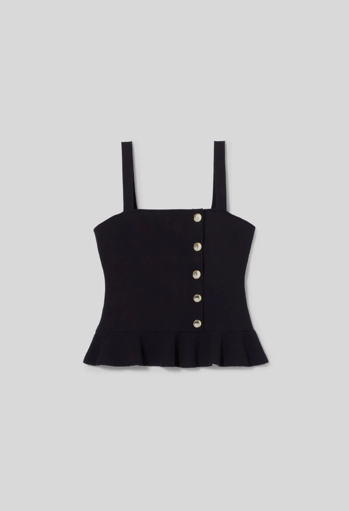 Top maille volant