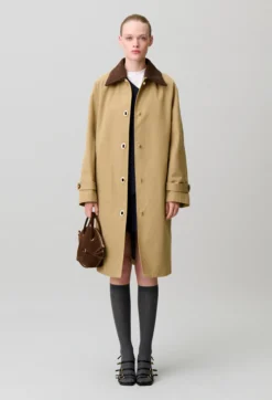 Trench col velours amovible