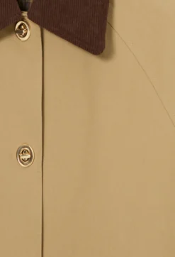 Trench col velours amovible