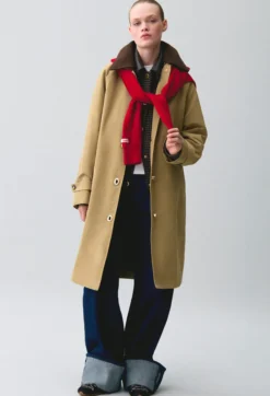 Trench col velours amovible