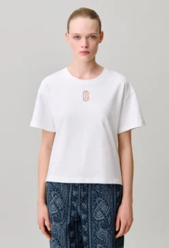 T-shirt coton large court