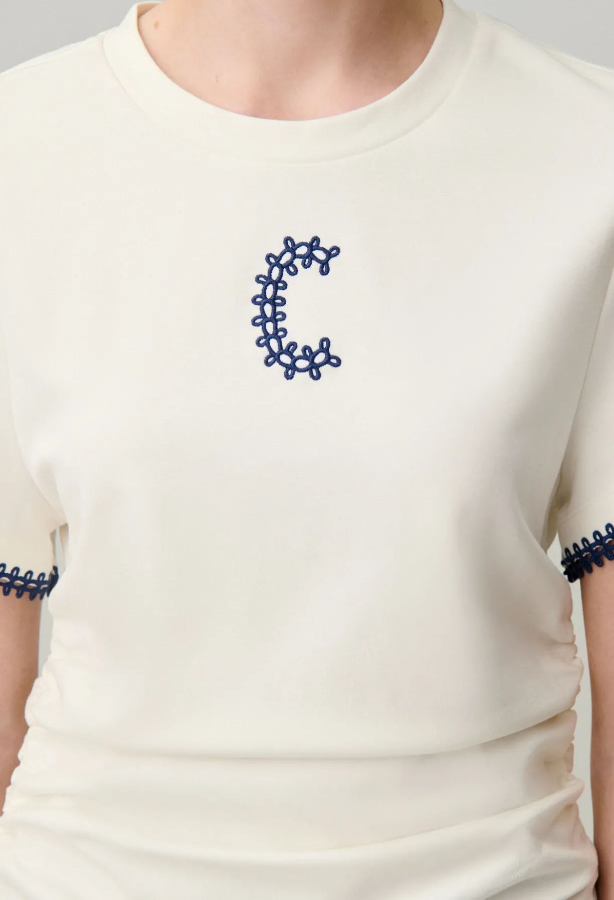 T-Shirt manches courtes drapées
