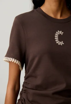 T-Shirt manches courtes drapées