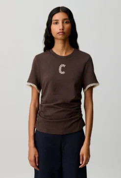 T-Shirt manches courtes drapées