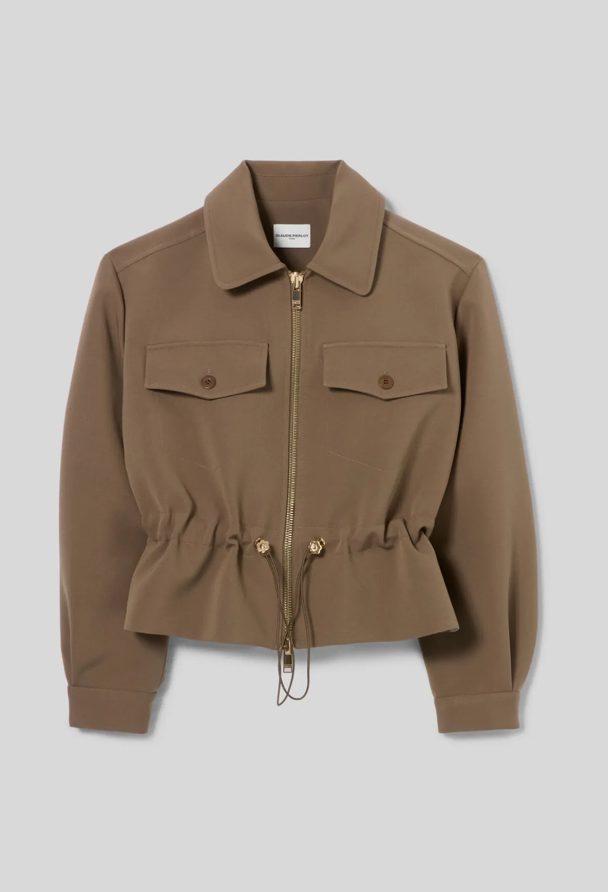Veste à basque fleur dorés