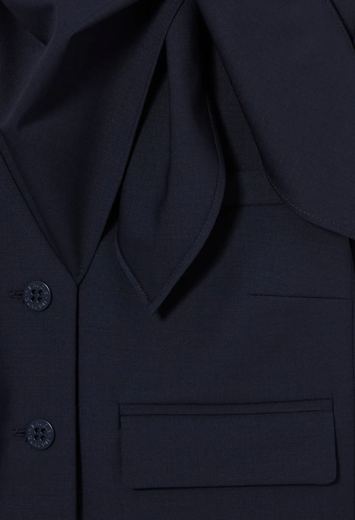 Veste boite laine mélangée