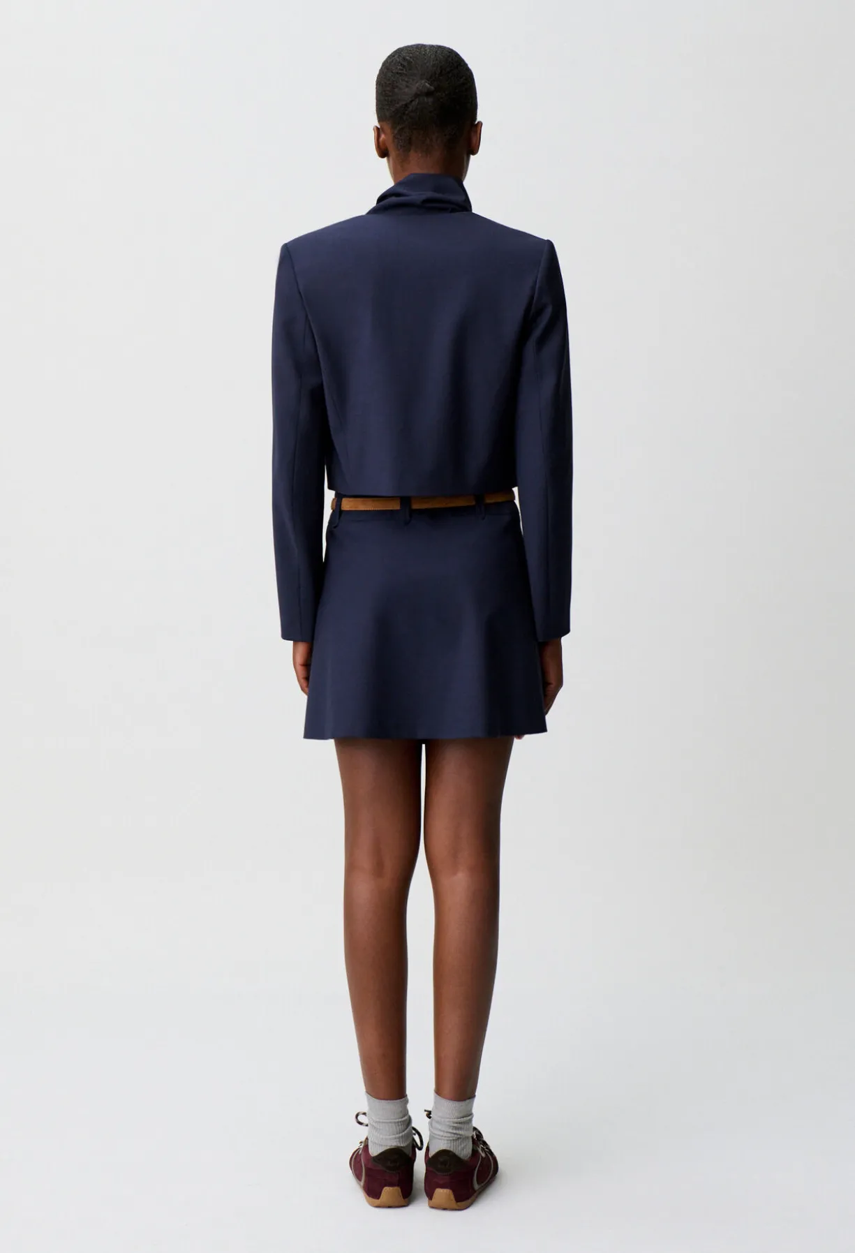 Veste boite laine mélangée
