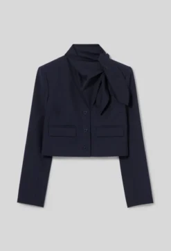 Veste boite laine mélangée