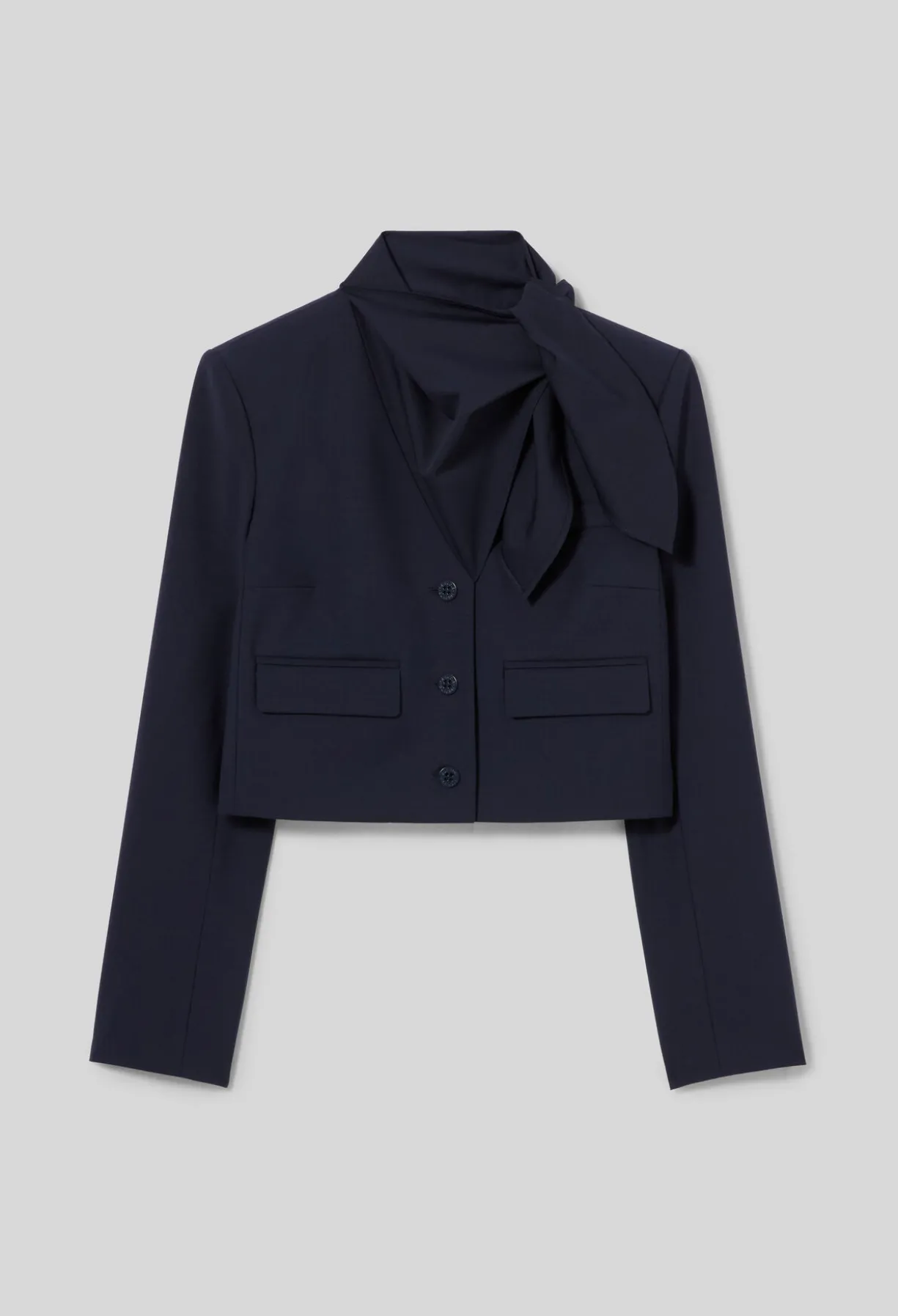 Veste boite laine mélangée