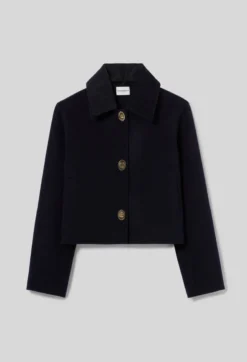 Veste boîte velours côtelé