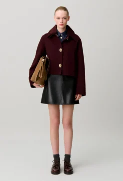 Veste boîte velours côtelé