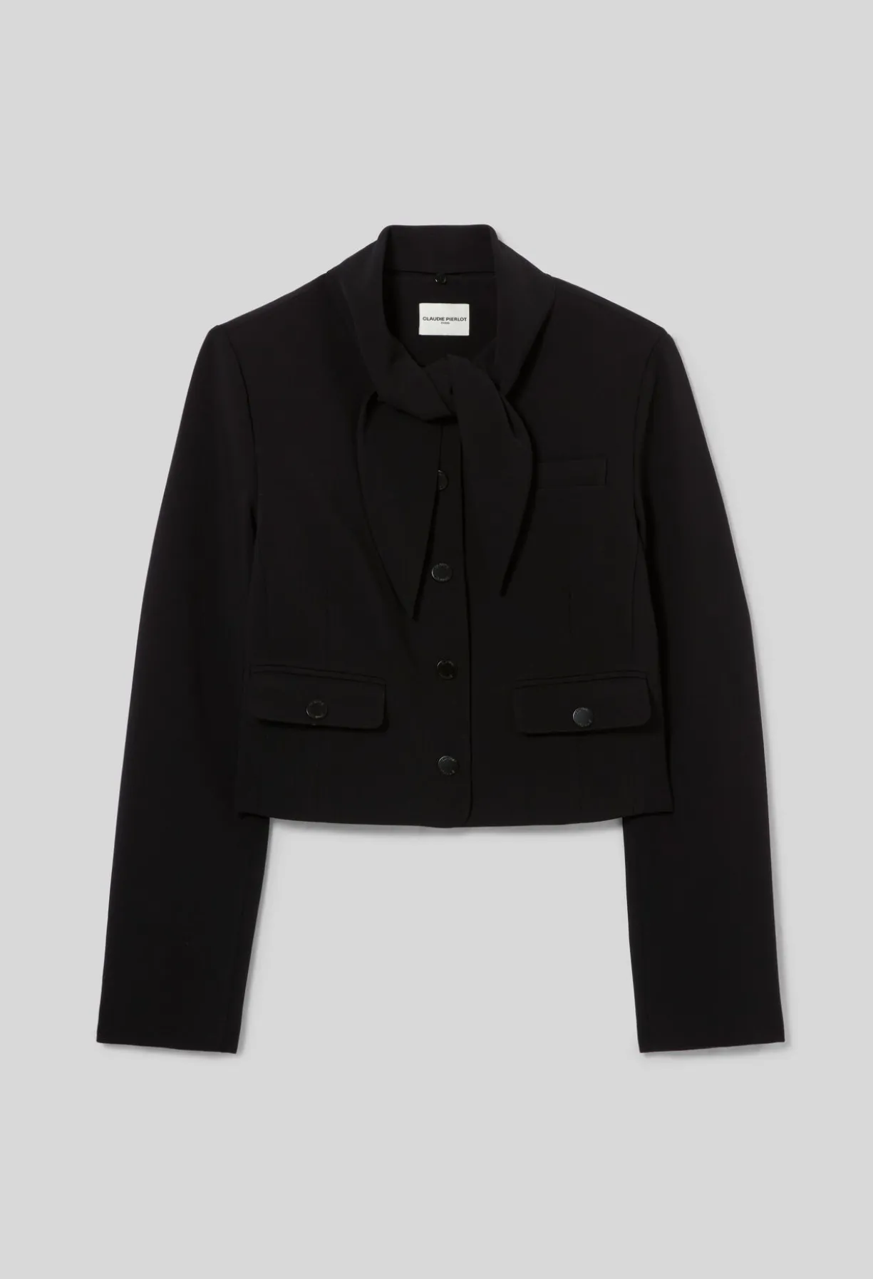 Veste col foulard amovible