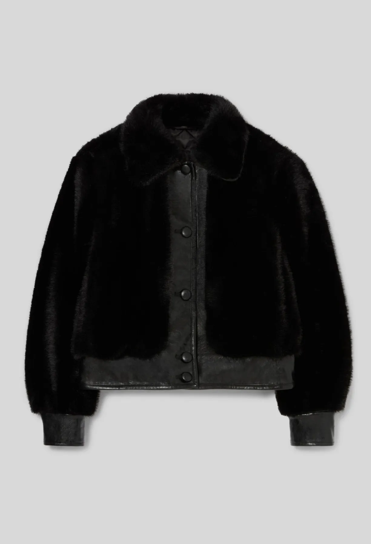 Veste courte fausse fourrure