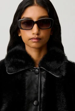 Veste courte fausse fourrure
