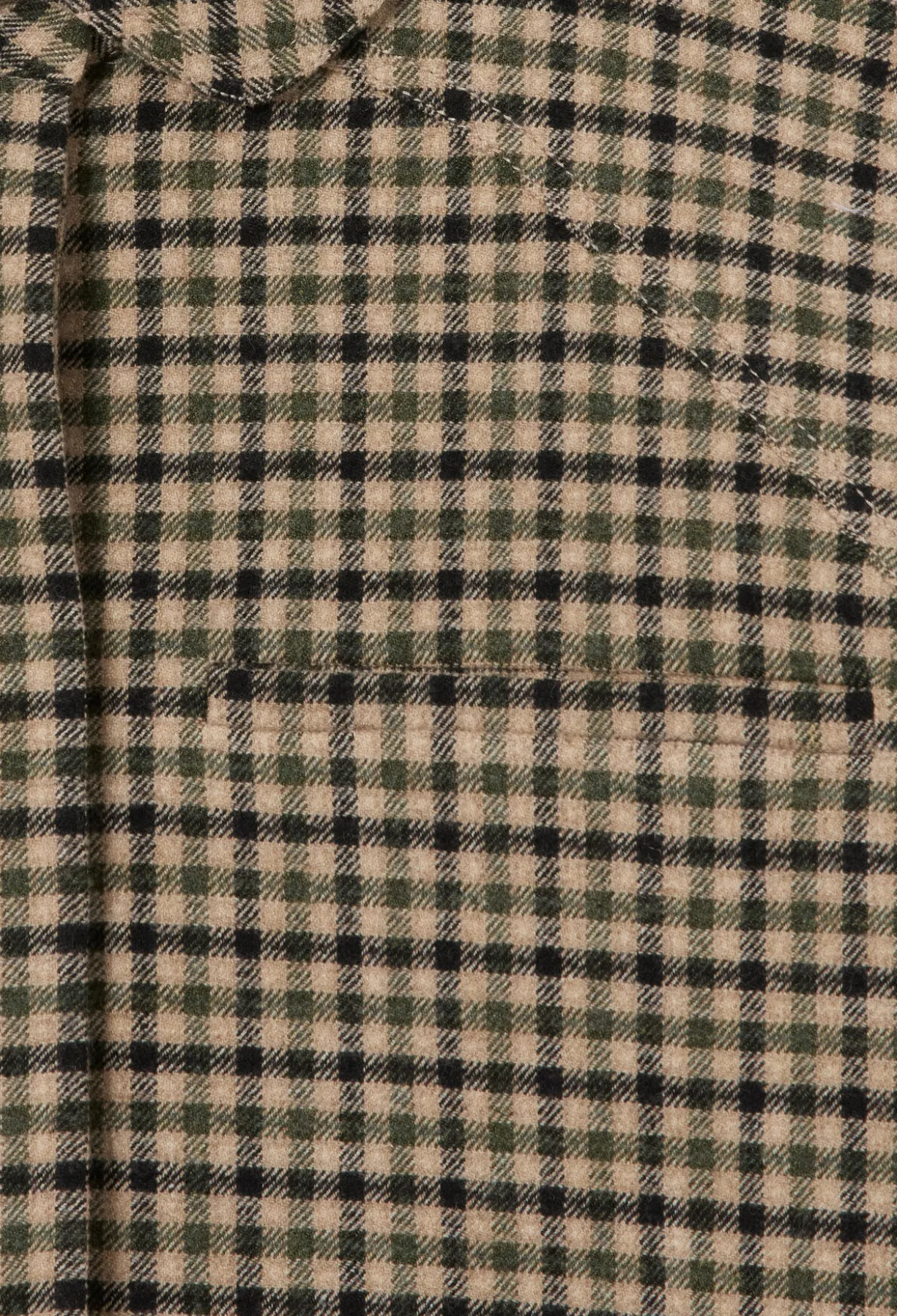 Veste courte laine mélangée à carreaux