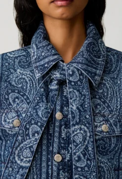 Veste denim imprimée