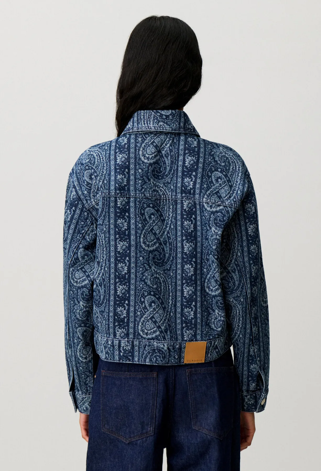 Veste denim imprimée
