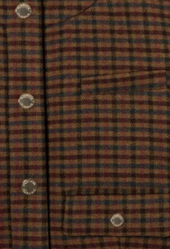 Veste droite à carreaux