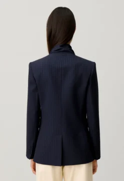Veste laine foulard amovible
