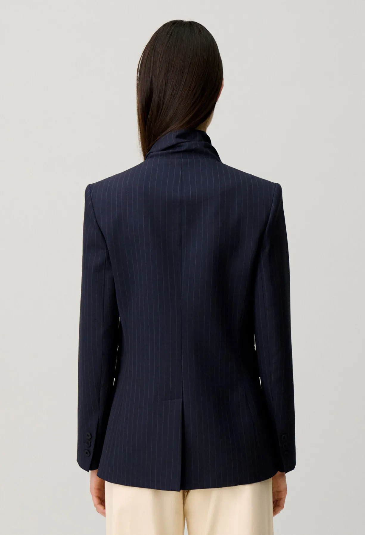 Veste laine foulard amovible