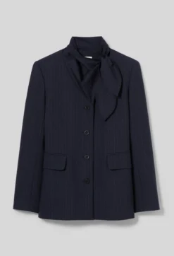 Veste laine foulard amovible