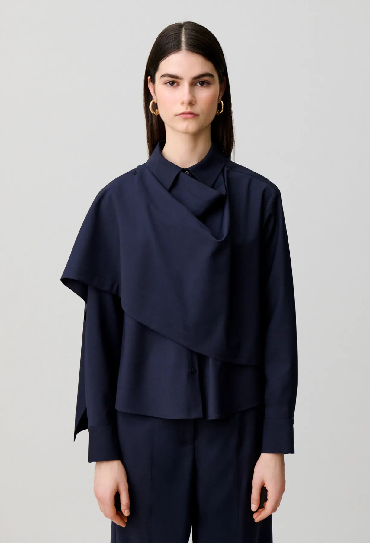 Veste laine mélangée châle