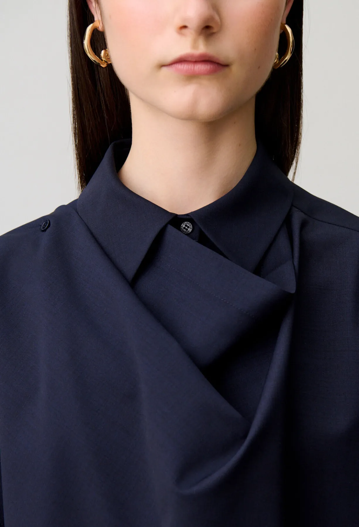 Veste laine mélangée châle