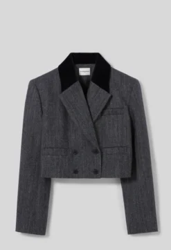 Veste tailleur bi-matière