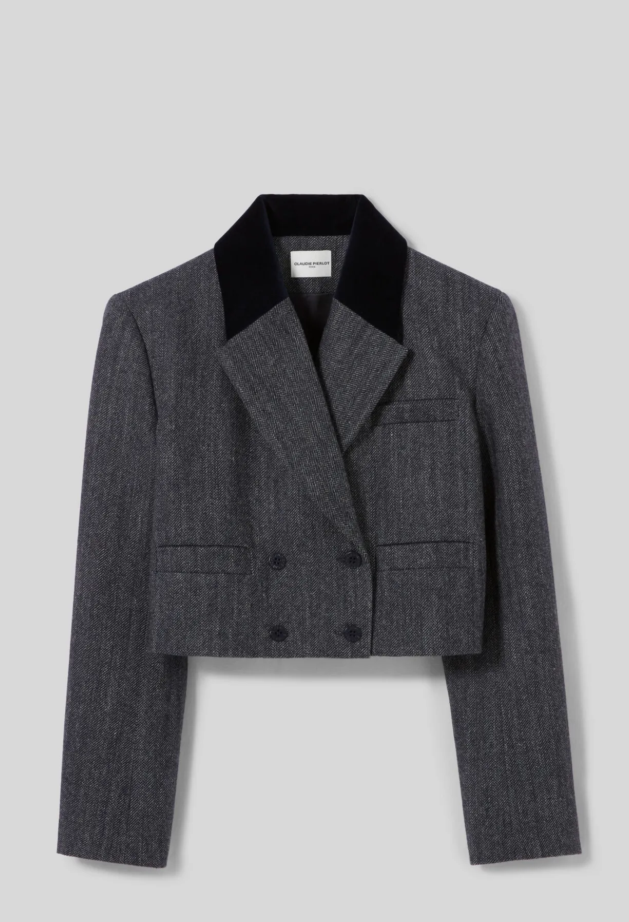 Veste tailleur bi-matière